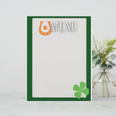 Menu St. Patrick's Day (Staand voorkant)