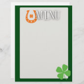 Menu St. Patrick's Day (Voorkant / Achterkant)