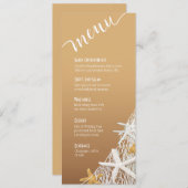 Menu Starfish Netting Beach Wedding | zand (Voorkant / Achterkant)