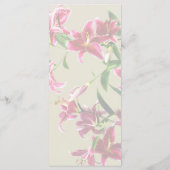 Menu Stargazer Lilies Heart Wedding (Achterkant)
