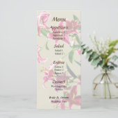 Menu Stargazer Lilies Heart Wedding (Staand voorkant)
