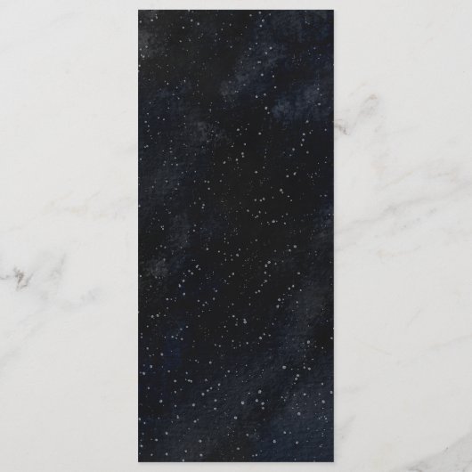 Menu Starry Moonlit Night Monogram Weddenschap (Achterkant)