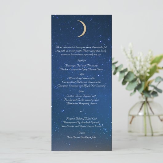 Menu Sterrennacht Wedding (Staand voorkant)