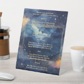 Menu Sterrennacht Wedding Reclamebord Met Voetstuk (Insitu)