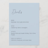 Menu Stoffen blauwe Drinken (Voorkant)