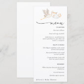 Menu Stork Baby shower (Voorkant / Achterkant)