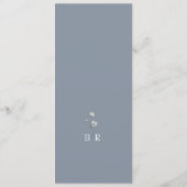 Menu Stusty Blue Floral Wedding (Achterkant)