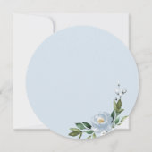 Menu Stusty Blue Geometric Vrijgezellenfeest Round Kaart (Achterkant)