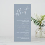 Menu Stusty Blue Wedding (Staand voorkant)