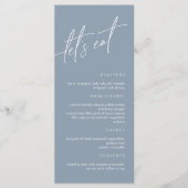 Menu Stusty Blue Wedding (Voorkant)
