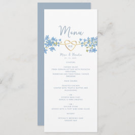 Menu Stusty Blue Wedding