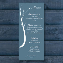 Menu Stusty Blue Wedding