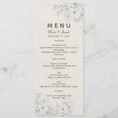 Menu Stusty Blue Wedding (Voorkant)