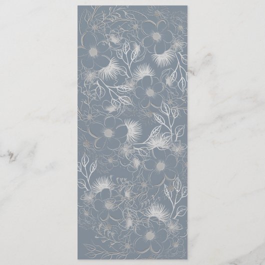 Menu Stusty Blue Wedding (Achterkant)