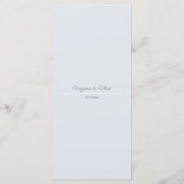 Menu Stusty Blue Wedding (Achterkant)