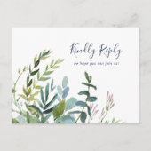 Menu Summer Greenery Keuze RSVP-Briefkaart (Voorkant)