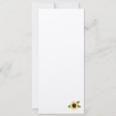 Menu Sunflower Greenery Calligraphy Kaart (Achterkant)