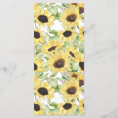 Menu Sunflower Wedding Vrijgezellenfeest (Achterkant)