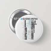 Menu Sushi — Jpanese Ronde Button 5,7 Cm (Voorkant /achterkant)