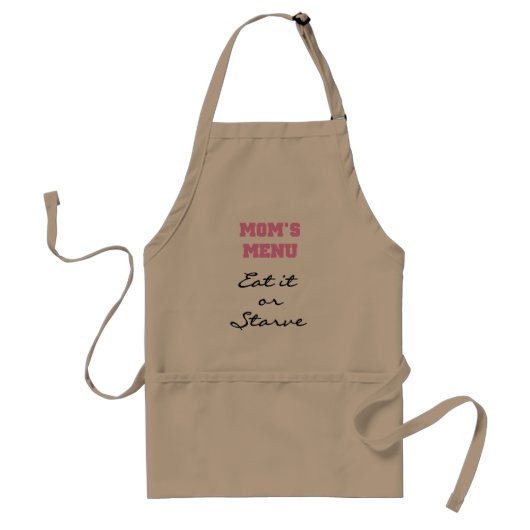 Menu T-shirts en cadeaus van mama Standaard Schort (Voorkant)