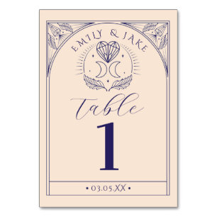 Menu Tafel Tarot Mystieke Kristal Manen Nummers Kaart