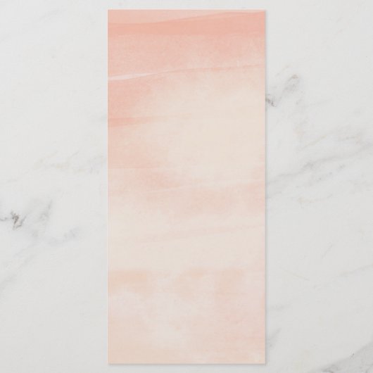 Menu Tangerine Floral Wedding (Achterkant)