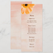 Menu Tangerine Floral Wedding (Voorkant / Achterkant)