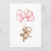 Menu Teddy Bear Baby Baby shower (Achterkant)