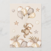 Menu Teddy Bear Baby Baby shower (Achterkant)