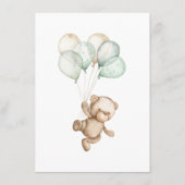 Menu Teddy Bear Baby Baby shower (Achterkant)