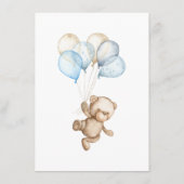 Menu Teddy Bear Baby Baby shower (Achterkant)