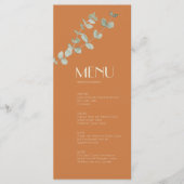 menu Terracotta Eucalyptus Deco Dinner en Drink (Voorkant)