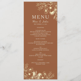 Menu Terracotta Wedding
