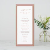 Menu Terracotta Wedding (Staand voorkant)