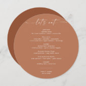 Menu Terracotta Wedding Dinner | Menu Circle Food (Voorkant / Achterkant)