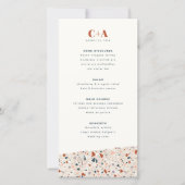 Menu Terrazzo Slab Wedding (Voorkant)