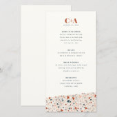 Menu Terrazzo Slab Wedding (Voorkant / Achterkant)