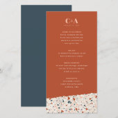 Menu Terrazzo Slab Wedding (Voorkant / Achterkant)