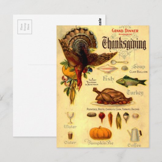 Menu  Thanksgiving (Voorkant / Achterkant)