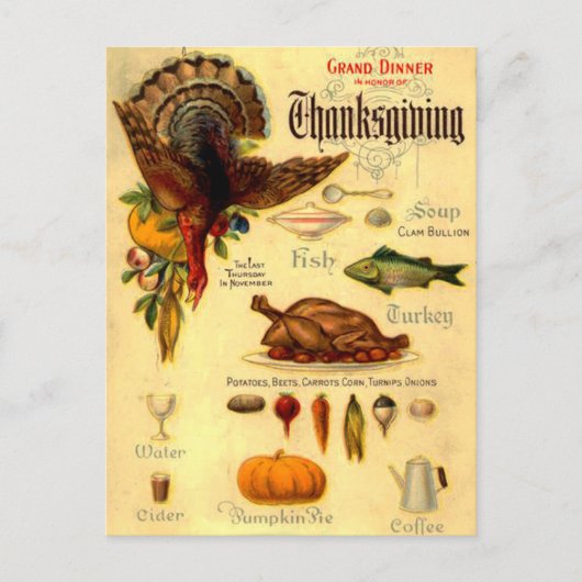 Menu  Thanksgiving (Voorkant)