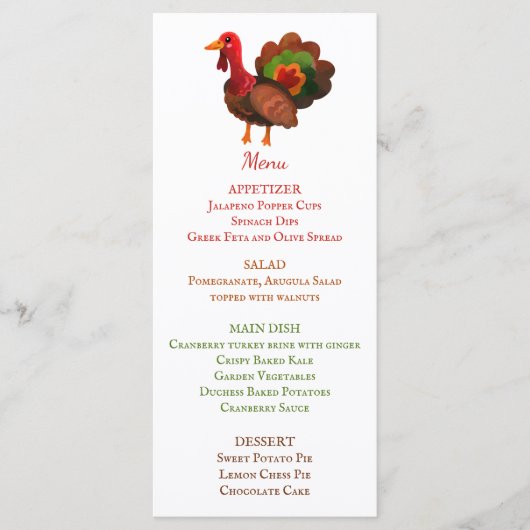 Menu Thanksgiving (Voorkant)