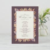 Menu Thanksgiving afgevlakte bladeren (Staand voorkant)