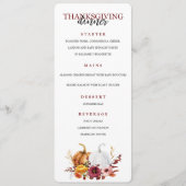 Menu Thanksgiving Elegant Dinner Party (Voorkant)