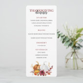 Menu Thanksgiving Elegant Dinner Party (Staand voorkant)