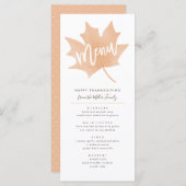 Menu Thanksgiving in het najaar (Voorkant / Achterkant)