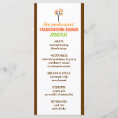 Menu Thanksgiving najaarstructuur (Voorkant)