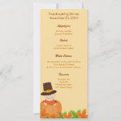 Menu Thanksgiving Turkey Day Gepersonaliseerd Kaart (Voorkant)
