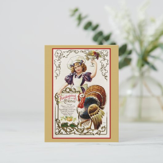 Menu  Thanksgiving Turkije (Staand voorkant)