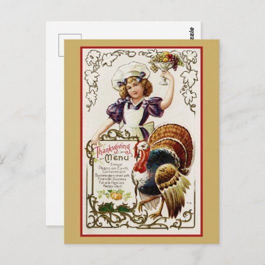 Menu Thanksgiving Turkije (Voorkant / Achterkant)