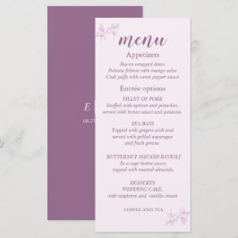 Menu Timless Flower Wedding